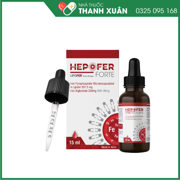 Hepofer Forte giúp bổ sung đầy đủ sắt hỗ trợ điều trị thiếu máu do thiếu sắt.